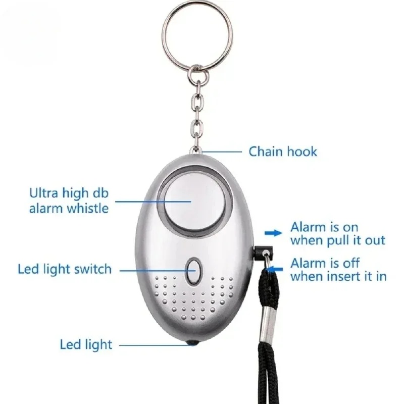 1/2Pcs Self Defense Alarm Anti - Personal Alarm Keychain ulasan dan harga